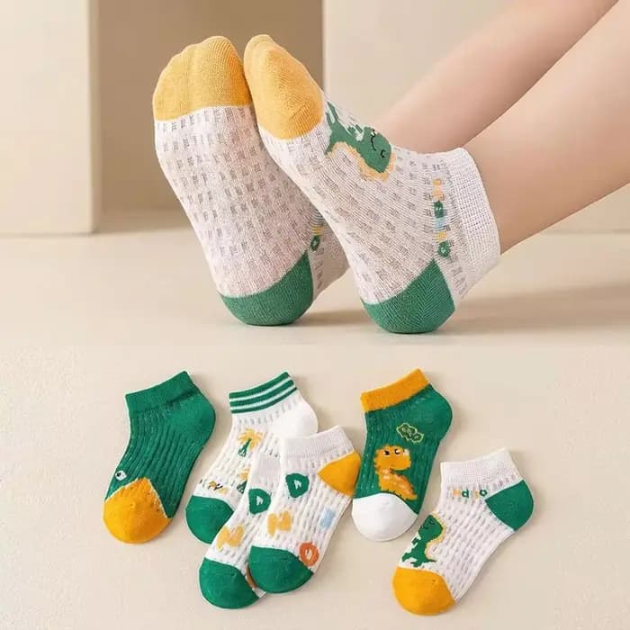 5 paires de chaussettes de sport pour enfants garçons – chaussettes en coton respirant avec maille e