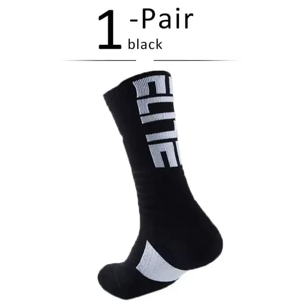 Chaussettes de sport athlétiques d'élite en nylon, amortissantes, couleurs vives, pour vélo, course 