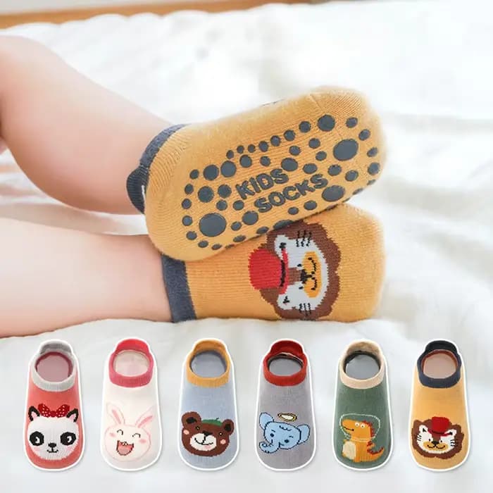 Chaussettes en coton pour enfants, confortables, respirantes, motif animal de dessin animé mignon, n