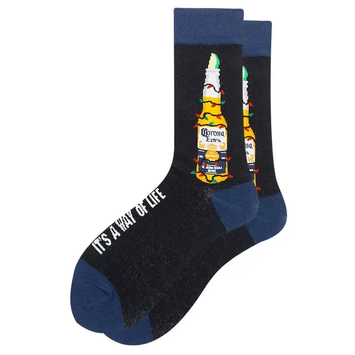 1 paire de chaussettes amusantes pour hommes, en coton peigné de haute qualité, longues chaussettes 