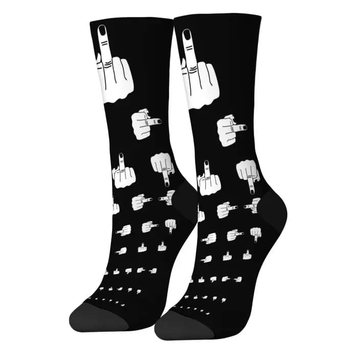 Chaussettes drôles pour hommes, nouveauté Street Harajuku Style Hip Hop, chaussettes de Compression 
