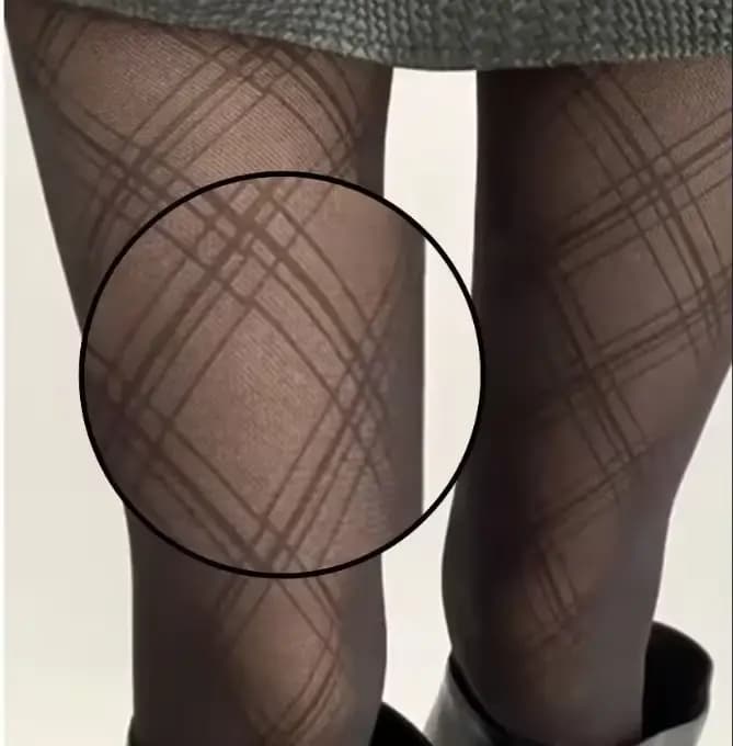 Collants soyeux à carreaux argyle noirs pour femmes, leggings à motifs vintage, collants Harajuku po