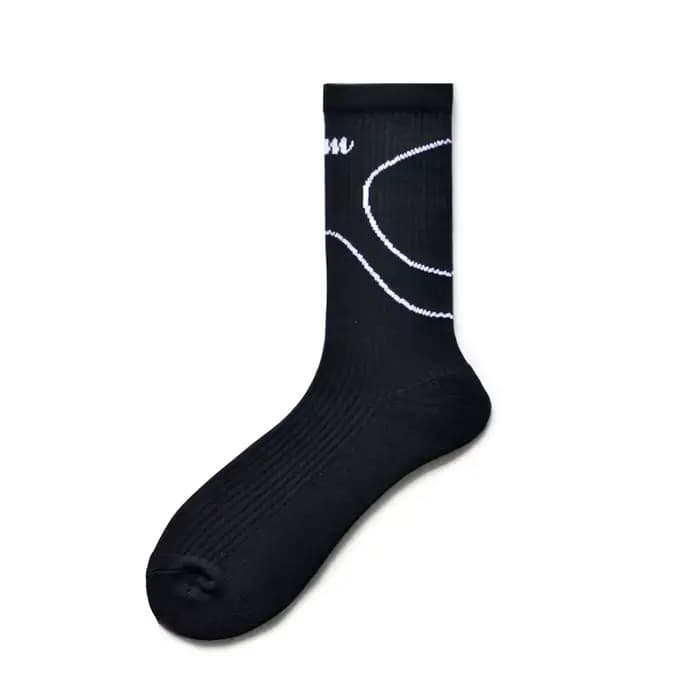 Chaussettes pour homme, chaussettes de sport en coton épais à blocs de couleur, chaussettes blanches