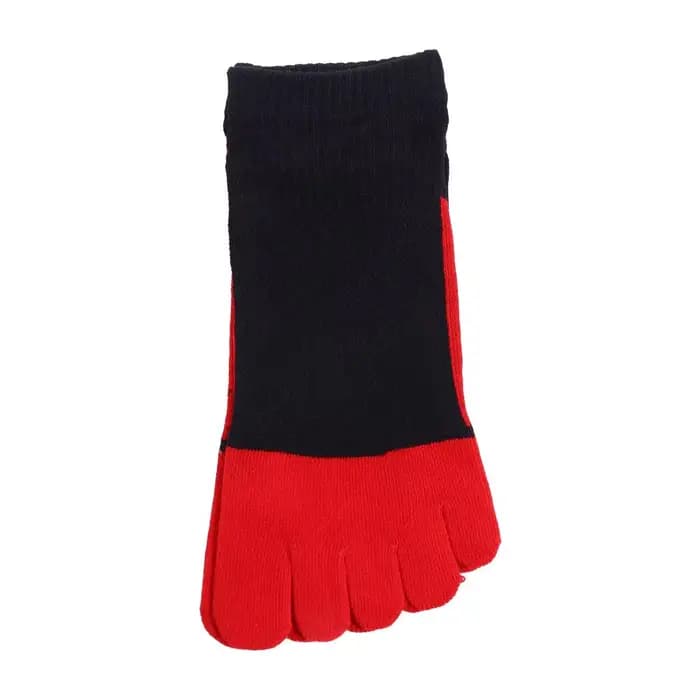 Chaussettes colorées et confortables pour hommes, respirantes, en pur coton, à cinq doigts, sans pré