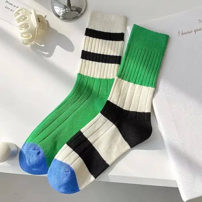 Chaussettes en coton rétro pour femmes, style coréen, nouveauté, décontracté, document mixte, mode j