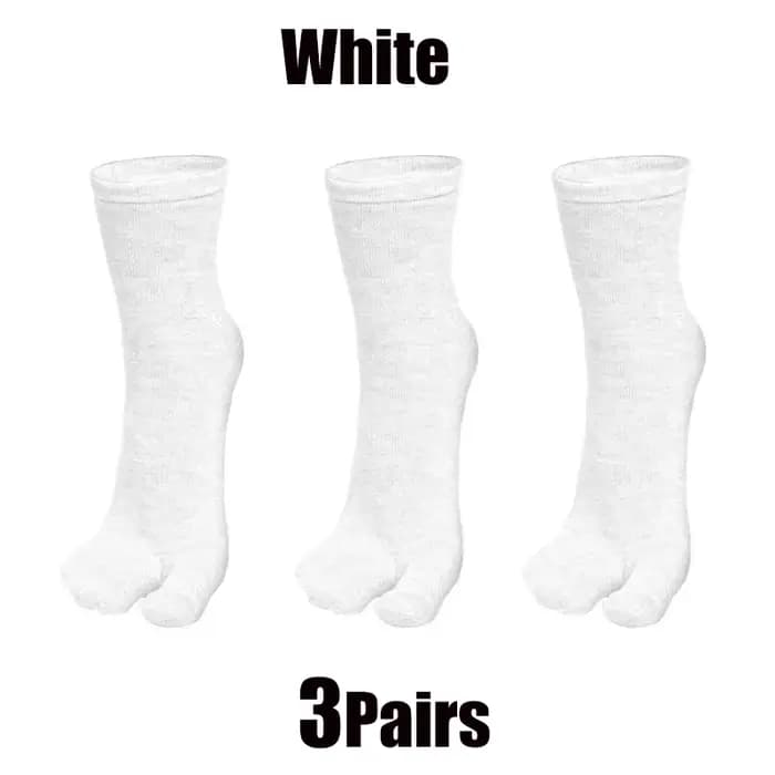 3 paires de chaussettes Tabi pour hommes et femmes, chaussettes en coton style japonais à deux doigt