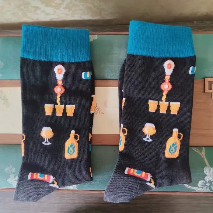 Motif alimentaire drôle coton hommes équipage chaussette crème glacée banane bière tomate cadeau hom