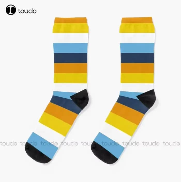 Chaussettes drapeau Aroace Pride, de haute qualité, mignonnes, élégantes, adorables, kawaii, en coto