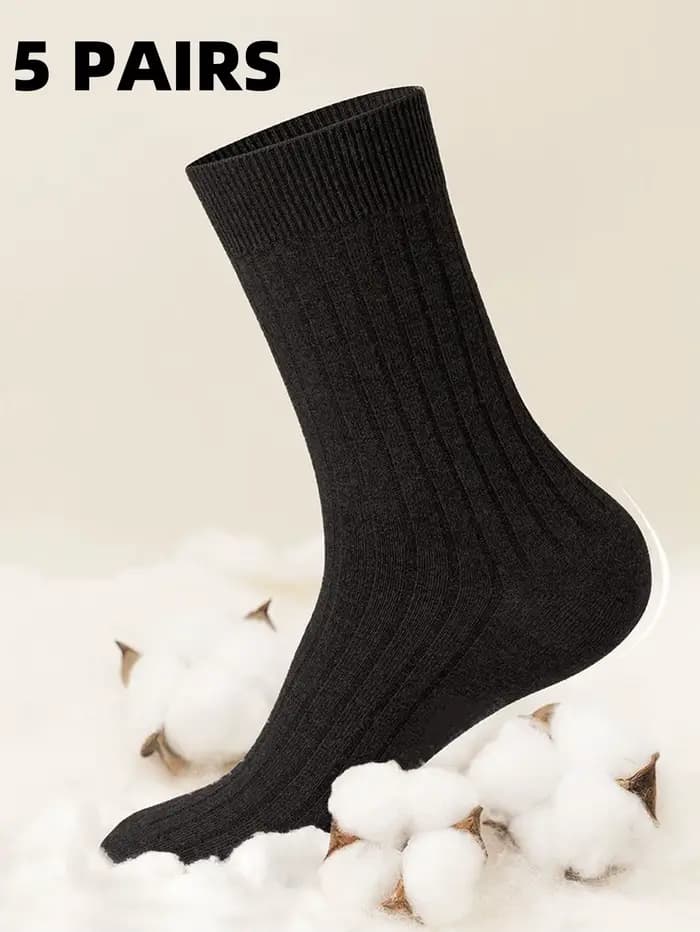Pack multi-paires : Chaussettes unisexes, noires, confortables, respirantes, anti-humidité et absorb