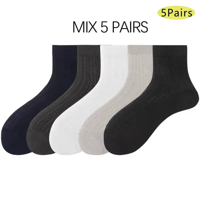 Chaussettes ultra-fines rafraîchissantes pour hommes, en soie glacée respirante, anti-odeur, évacuan