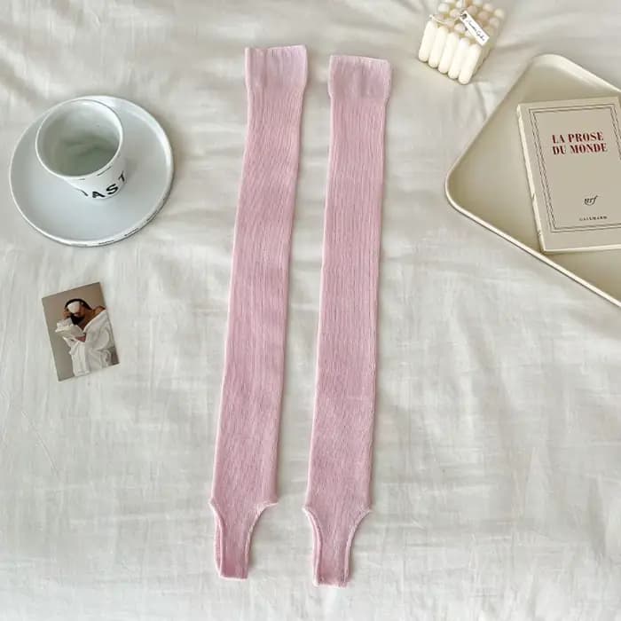Chaussettes hautes épaisses et simples, Style Ballet, mi-mollet, bas JK, respirantes, couleur unie, 