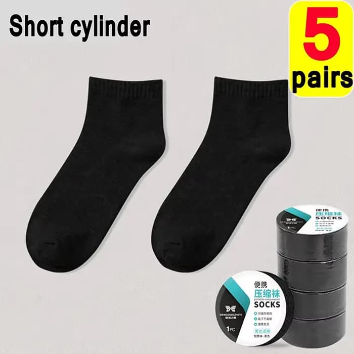 5 paires de chaussettes de voyage jetables pour hommes et femmes, chaussettes de Compression lavable