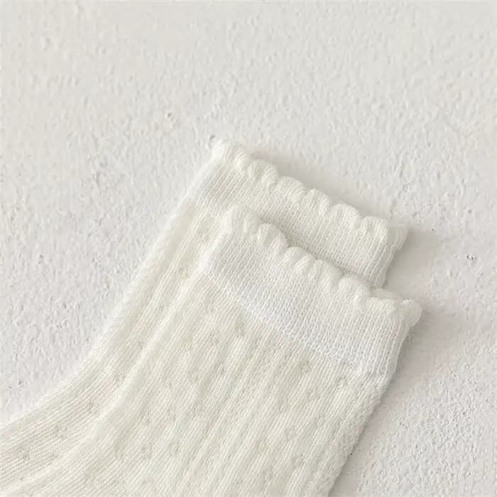5 paires/lot chaussettes en maille blanches pour enfants pour filles été mince respirant fille chaus