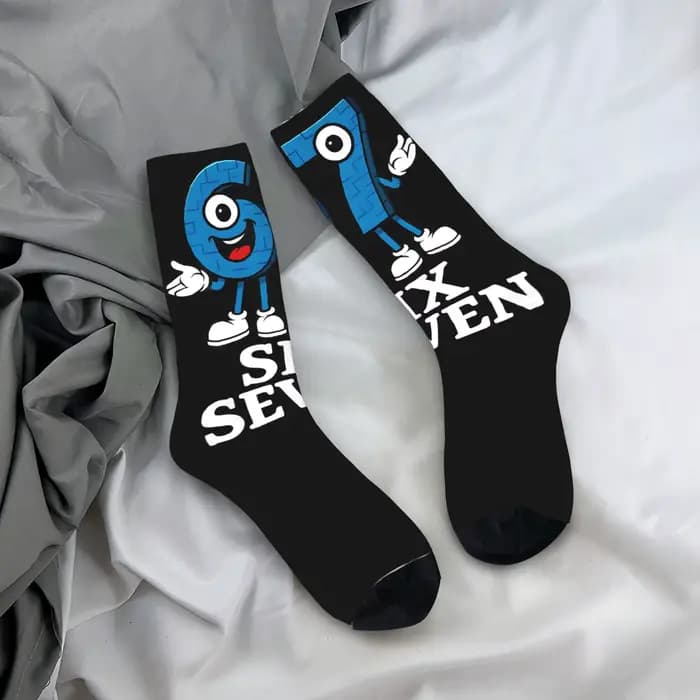 67 Six Seven 6-7 chaussettes habillées imprimées cerveau italien drôles Merch pour un usage quotidie