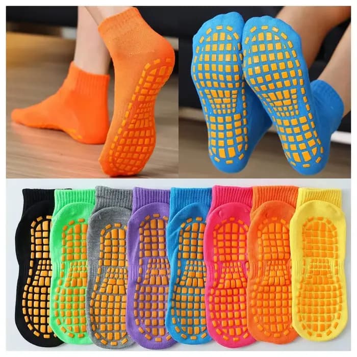 5 paires de chaussettes de trampoline pour enfants, chaussettes de yoga d'intérieur pour l'éducation