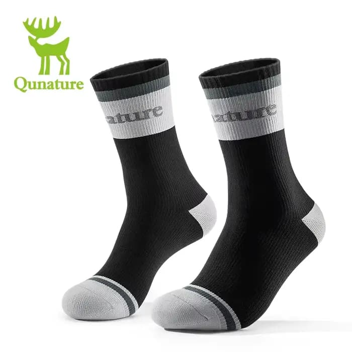 QunMobFour Season-Chaussettes de sport de plein air imperméables, respirantes, coupe-vent, randonnée