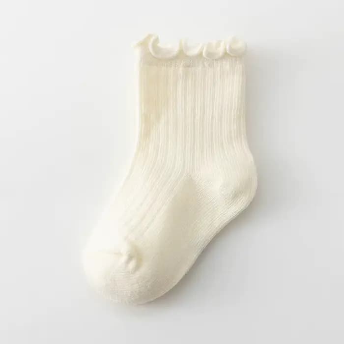 Enfant bébé filles solide chaussettes courtes lisière filandreuse doux 100% coton exquis haute quali
