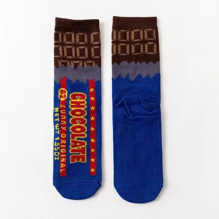 Chaussettes colorées pour femmes chaussettes en coton pour femmes Fruits banane avocat citron oeuf C