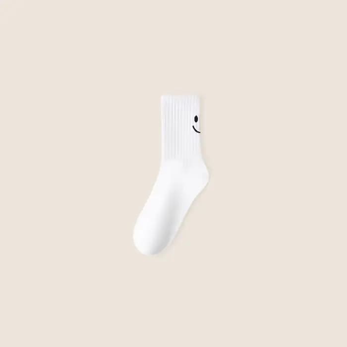 Chaussettes pour femmes, chaussettes de créateur à visage souriant, chaussettes amusantes en couleur