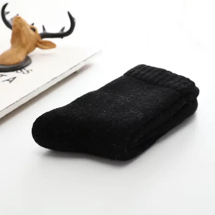 Super plus épais solide chaussettes laine mérinos lapin chaussettes neige hiver chaud drôle heureux 