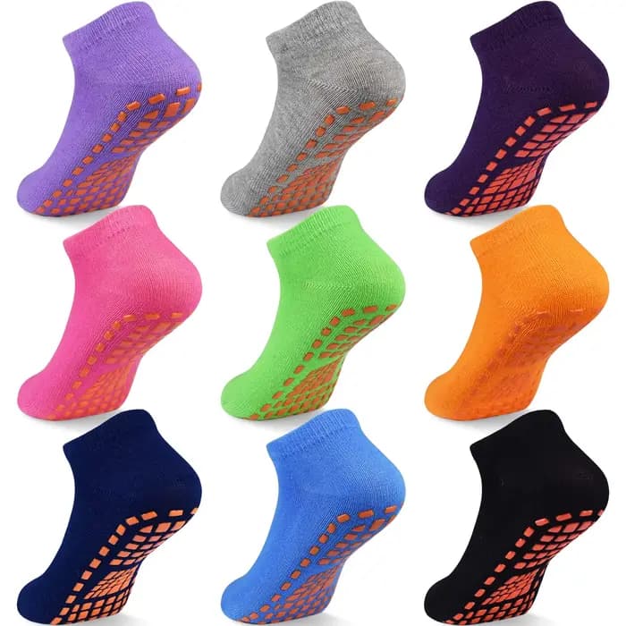 Chaussettes de trampoline pour tout-petits - Chaussettes antidérapantes pour enfants, chaussettes ba