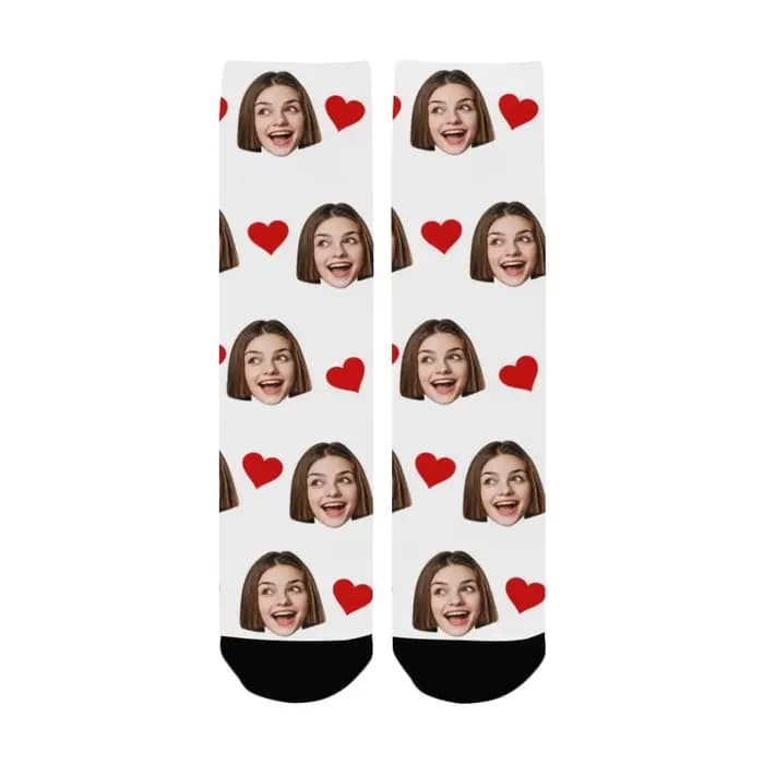 Chaussettes personnalisées avec photo, chaussettes amusantes personnalisables avec votre image, cade