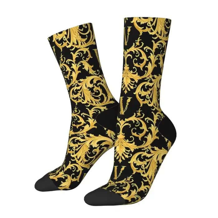 Chaussette Elin Drôle pour Hommes, Vintage, Luxe, Harajuku, localité, Talking and Damask, Qualité, M