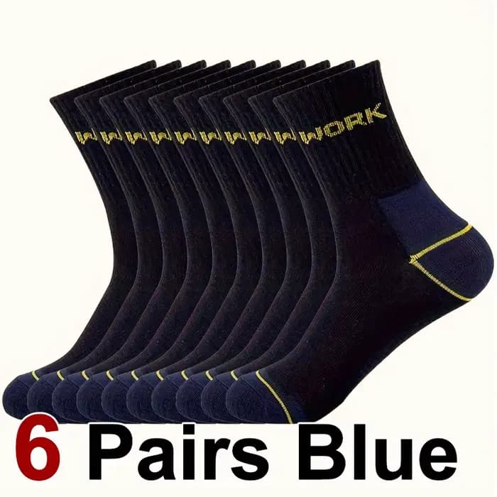 6/12 paires de chaussettes à Tube moyen anti-odeur pour hommes d'affaires de haute qualité absorbant