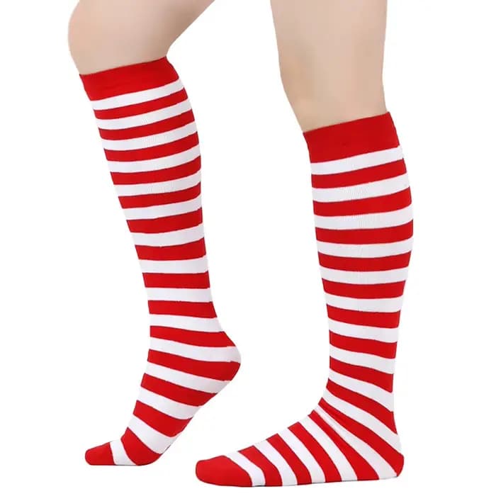 Chaussettes de Cosplay pour enfants, nouvel an, noël, automne hiver, hauteur des genoux, tricotées, 