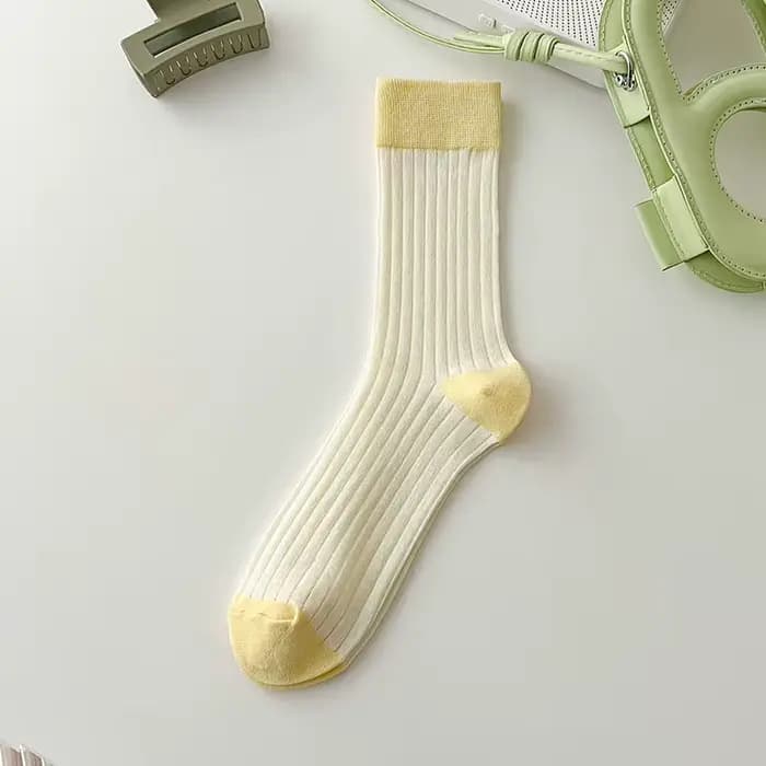 Chaussettes fines respirantes en coton doux pour femme, lot de 1 paire, printemps été