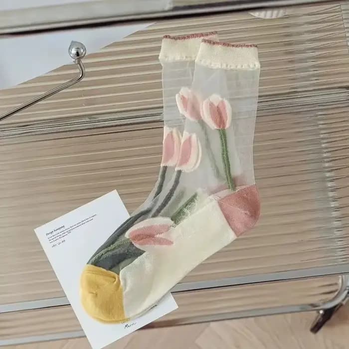 Chaussettes de mode pour femmes été respirant à la mode décontracté femmes chaussettes mignon mode S