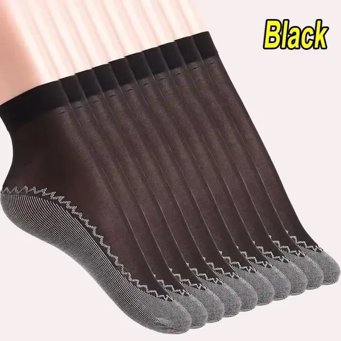 InjVelvet-Chaussettes courtes en dentelle élastique pour femme, chaussettes transparentes, ultra-fin
