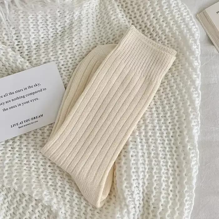 Chaussettes Rayées de Style Coréen pour Femme, Chaudes et Confortables, Rétro, Simples, à la Mode, N