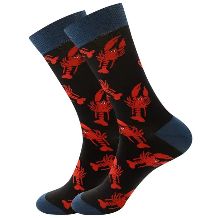 Chaussettes en coton drôles pour hommes et femmes, Fruit, Avocat, Crème glacée, Chat, Chien, Animal,
