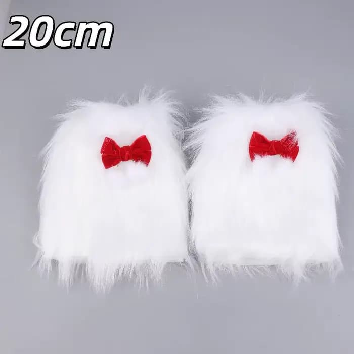 Guêtres en fausse fourrure blanche, style Y2K Gothique, unies, punk, longueur genou, mode, chaudes