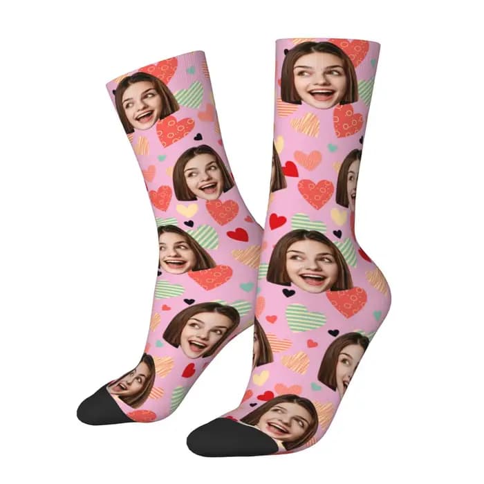 Chaussettes personnalisées avec photo, chaussettes amusantes personnalisables avec votre image, cade