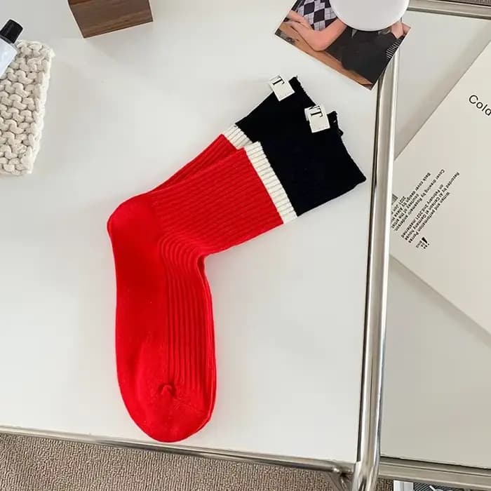 Chaussettes empilées montantes pour femmes, chaussettes en coton, version coréenne, printemps, été