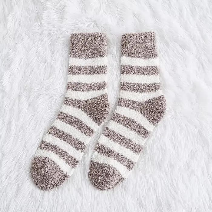 Chaussettes pour hommes japonais Harajuku rayure Simple Verstaile chaussettes de sol hiver épais hau