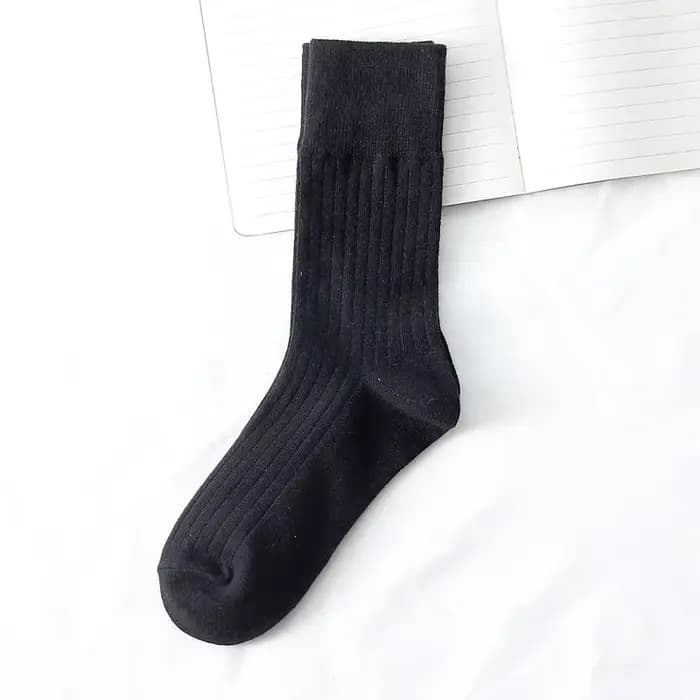 Chaussettes hautes pour filles du lycée, mode japonaise et coréenne, couleur unie, blanc, kaki, Beig