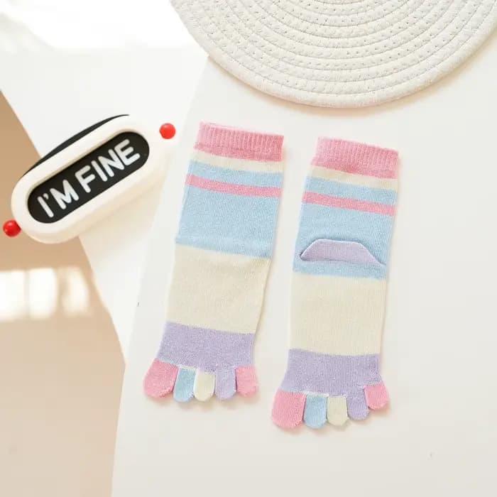 1 paire de nouvelles chaussettes à cinq orteils à la mode et polyvalentes pour enfants, déodorants r