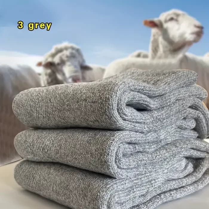 3/5 paires de chaussettes chaudes pour hommes, chaussettes épaisses en tissu éponge mi-mollet, chaus