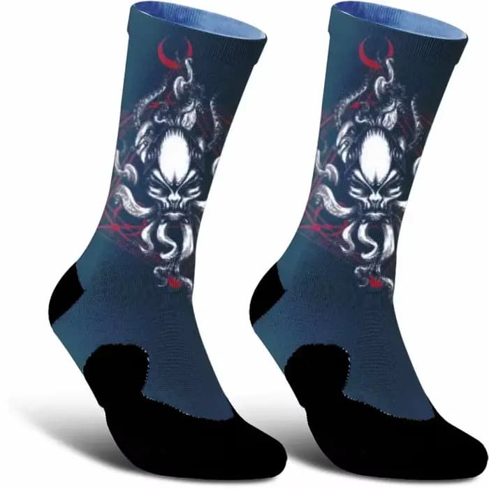 Attrapez rapidement les trésors de chaussettes tendance ! Squelette, Dieu de la mort, Moto - Chiot e