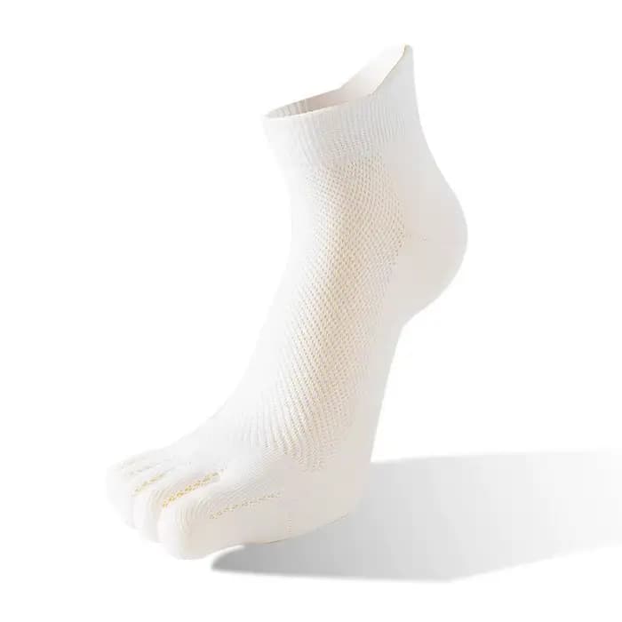Chaussettes à cinq orteils pour hommes, tube court, maille respirante, absorbant la transpiration, c