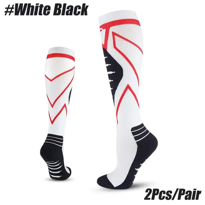 GOMOREON-Chaussettes de Compression en Surpoids pour Femme et Homme, Meilleur Support pour Course à 