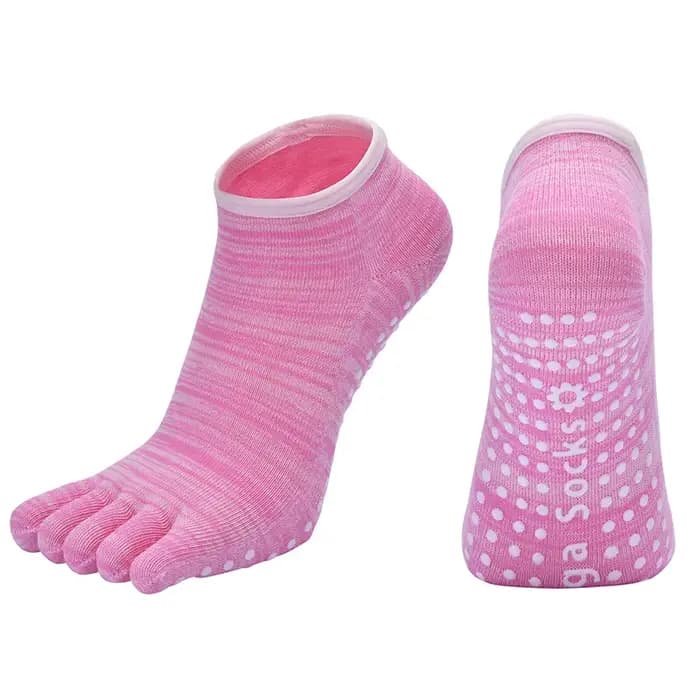 Five Parker-Chaussettes de Pilates en silicone pour femmes, coton respirant, chaussettes de yoga pou