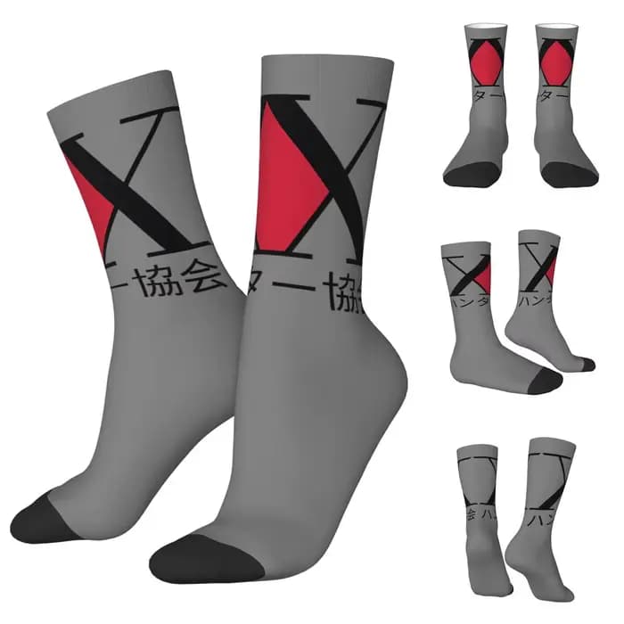 Chaussettes unisexes confortables, dessin animé japonais Hunter X Hunter, chaussettes chaudes et joy