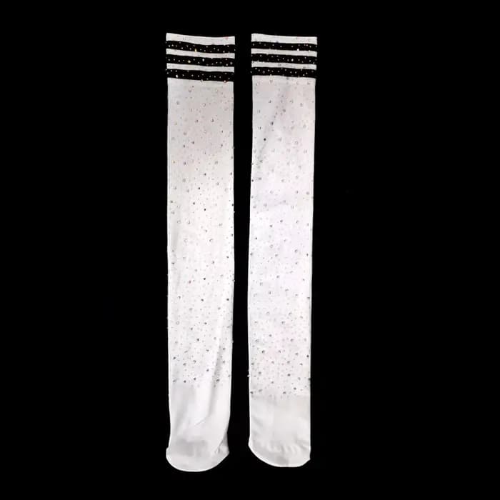 Sexy strass Lingeri longue chaussette femmes longue chaussette cuisse haute sur le genou bas sexy Lo