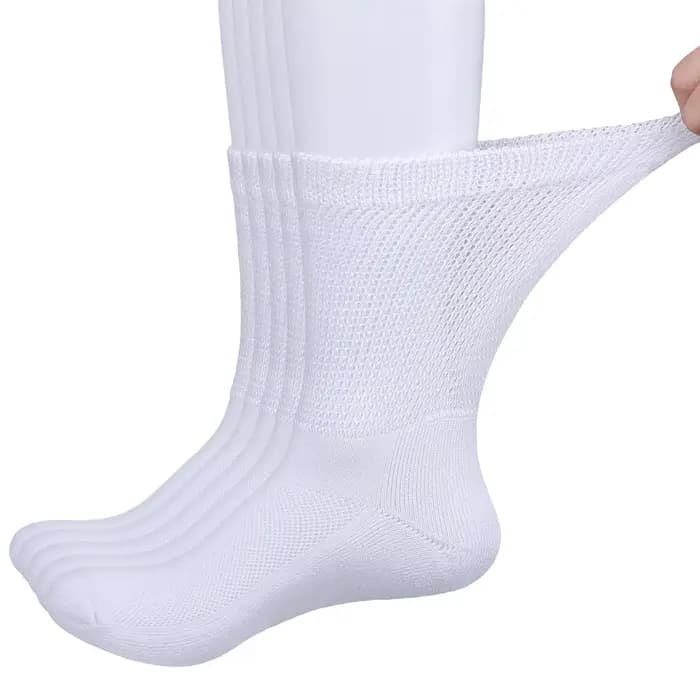 YUEDGE-Chaussettes en bambou pour diabétiques, respirantes, confortables, baume, semelle rembourrée,