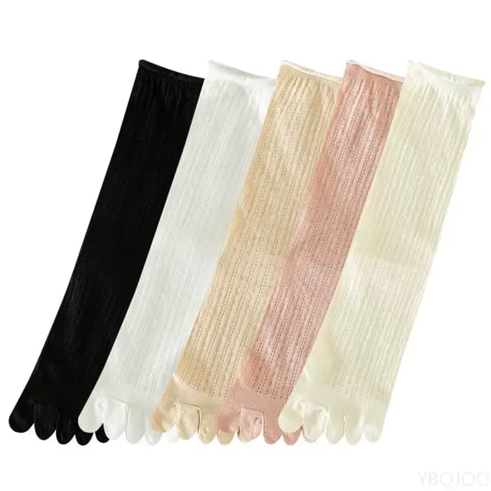 Chaussettes à cinq doigts pour femmes, tube central empilé, chaussettes en coton absorbantes respira