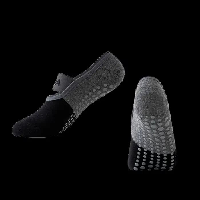 1 paire de chaussettes Pilates couleur patchwork pour femmes, chaussettes de yoga antidérapantes, ch